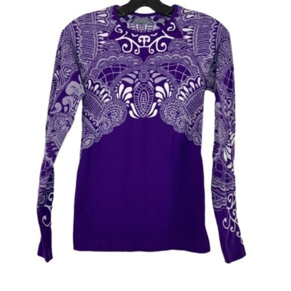 Athleta Purple Long Sleeve Active Base Layer Top